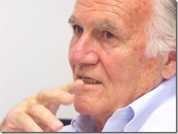 Mino Carta, jornalista e escritor, diretor de Carta Capital - Foto capturada na rede?Confraria dos Pensadores