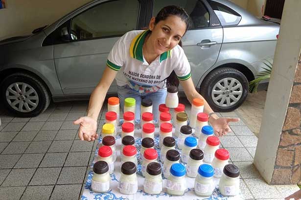 No auge produção de leite materno, Michele e o marido rodavam 80 km para exercer a solidariedade - Foto: arquivo pessoal