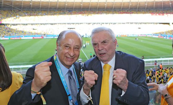 José Maria Marin e Marco Polo Del Nero, na Copa do Mundo do Brasil. / RICARDO STUCKERT/FOTOS PÚBLICAS/CBF 