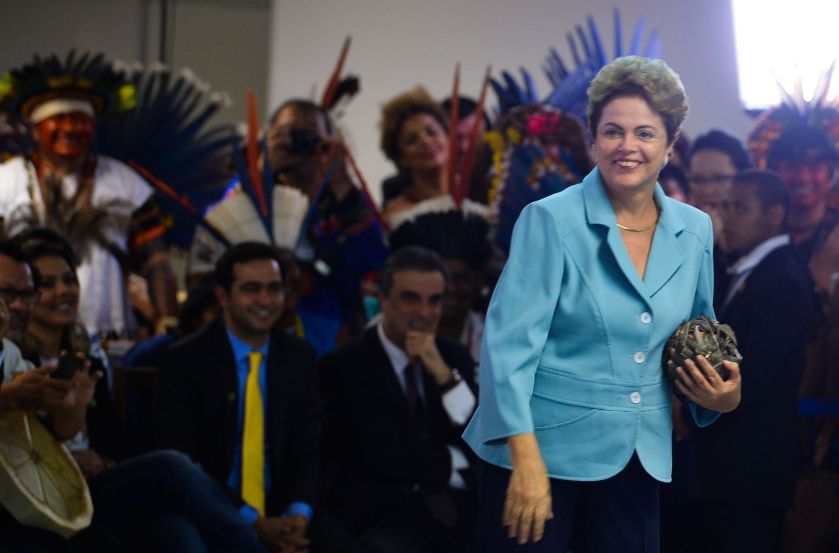 A presidenta Dilma no lançamento nacional dos Jogos Mundiais dos Povos Indígenas, em Brasília-DF - Fotos:Valter Campanato/Ag.Brasil/Pública
