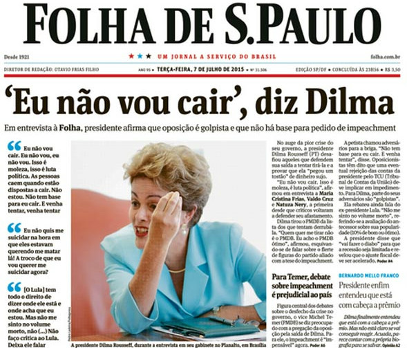 Dilma na folha_golpe
