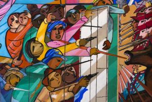 Frei Caneca e a Confederação do Equador: detalhe do painel de Cícero Dias na Casa daCultura, no Recife