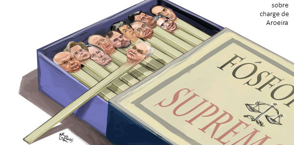 Aroeira, na substância - charge capturada no Tijolaço