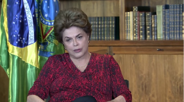Dilma gravou a entrevista  a Luis Nassif no Palácio da Alvorada, no domingo, 05