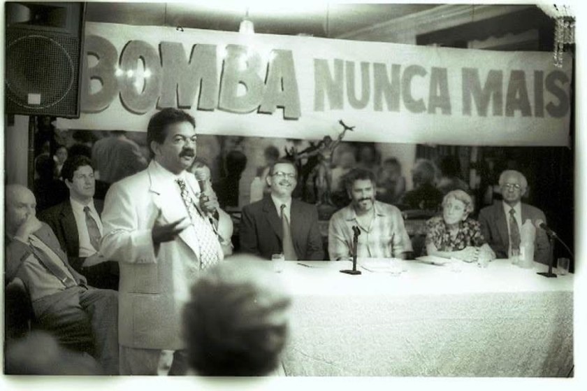 Tilden em protesto no Sindicato em 1995 - Osvaldo Afonso